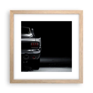 Pôster com moldura de carvalho claro - O charme do clássico - 30x30 cm