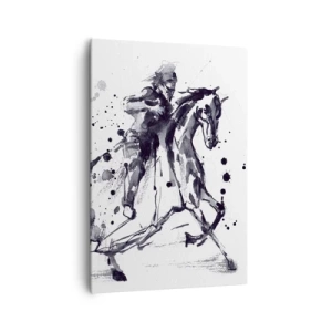 Quadro em tela - Cavaleiro Negro - 70x100 cm