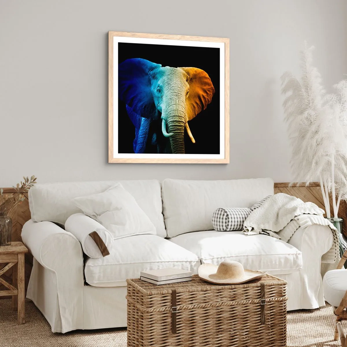 Pôster com moldura de carvalho claro - Excêntrico, não esquisito - 40x40 cm