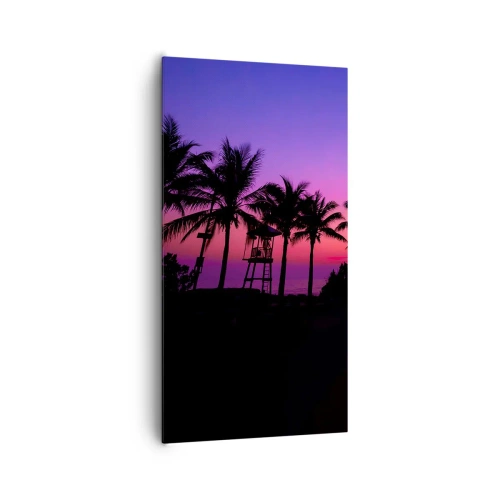 Quadro em tela - Uma noite sob as palmeiras - 65x120 cm