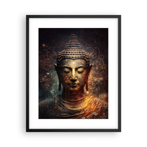 Pôster com moldura preta - Equilíbrio espiritual - 40x50 cm