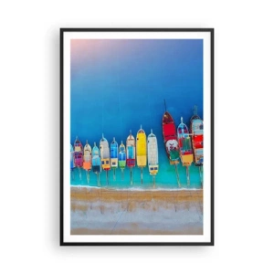 Pôster com moldura preta - Vista panorâmica - 70x100 cm