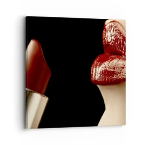 Quadro em tela - Sensualidade e brilho do carmim - 30x30 cm