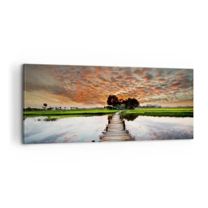 Quadro em tela - Abra os braços - respire - 100x40 cm
