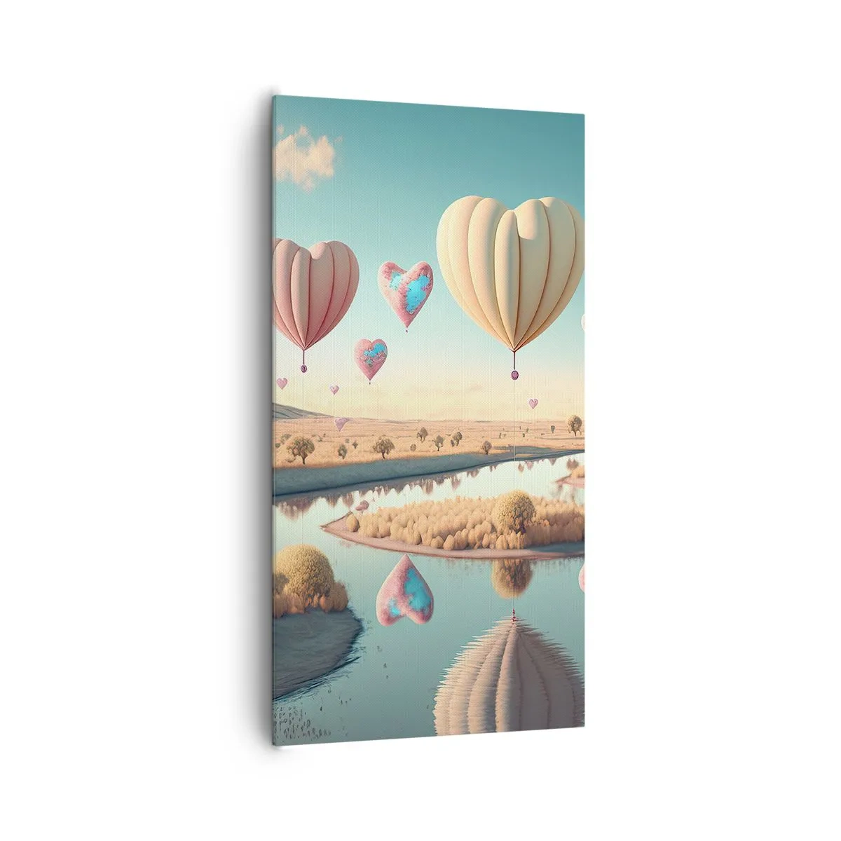 Quadro em tela - O amor permite se reerguer - 65x120 cm