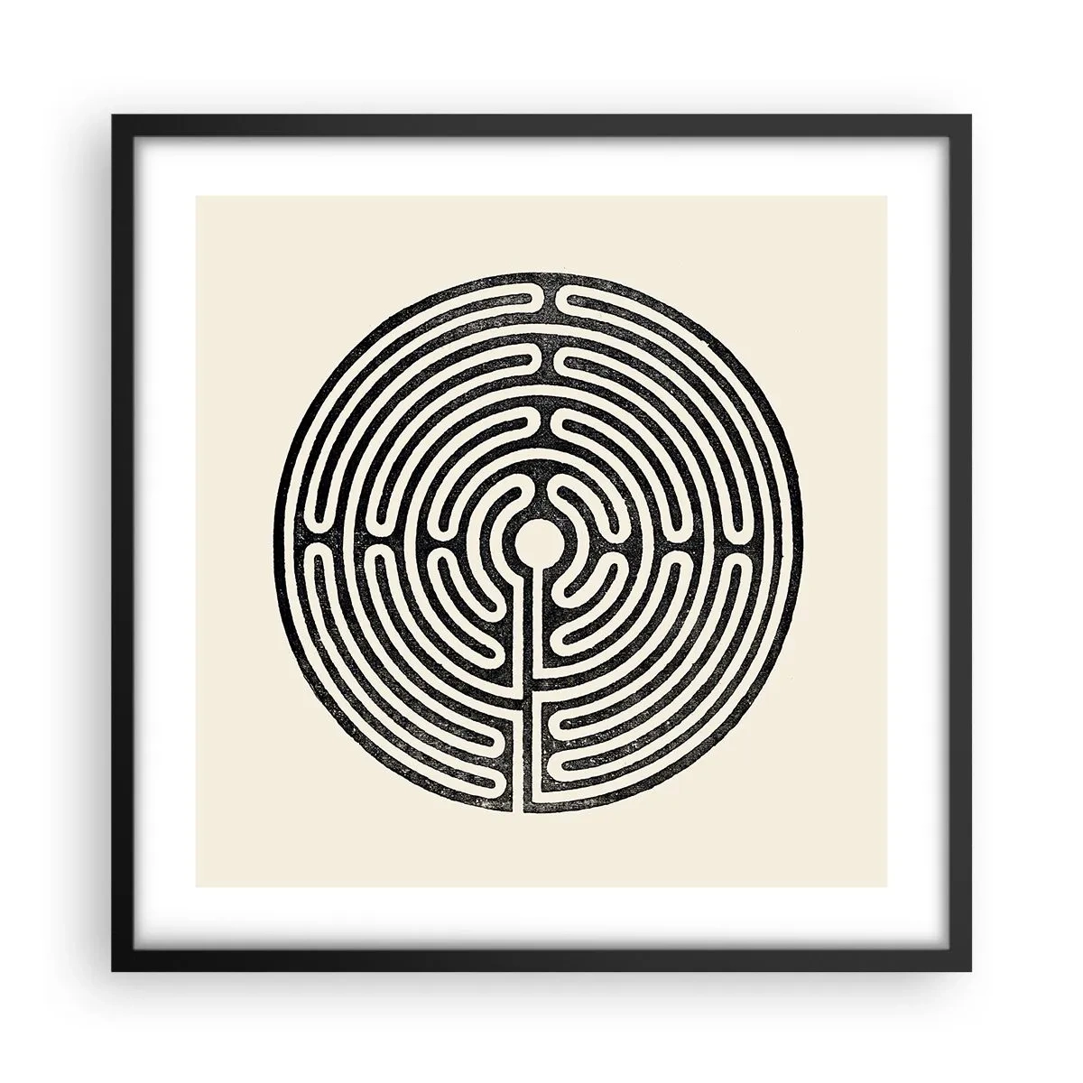 Pôster com moldura preta - Ordem misteriosa - 50x50 cm