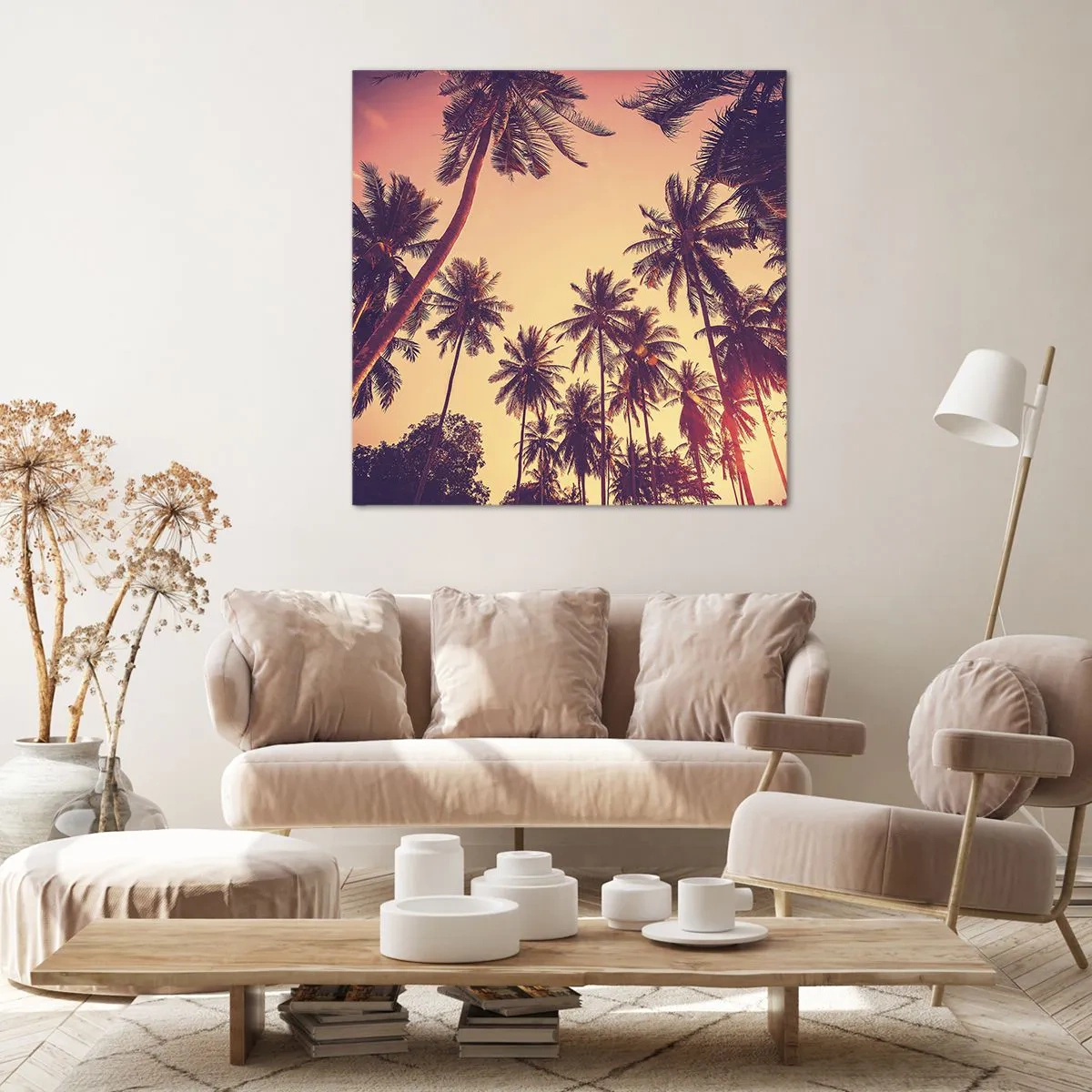 Quadro em tela - Variação tropical - 40x40 cm