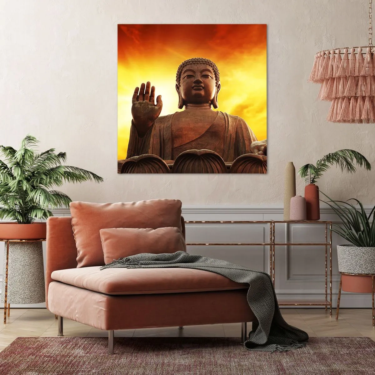 Quadro em tela - Paz do mundo - 40x40 cm