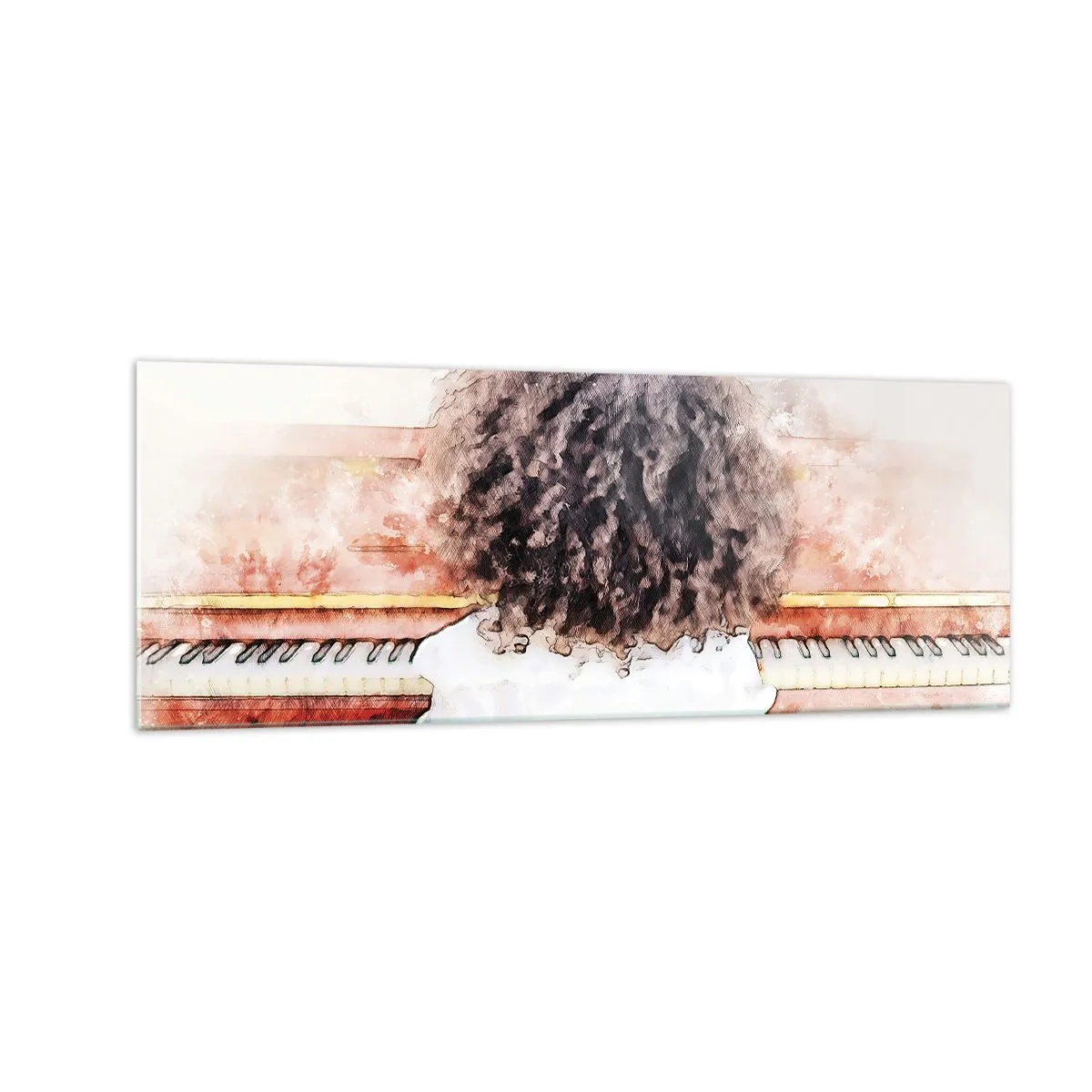 Quadro em vidro - Num mundo novo - 140x50 cm