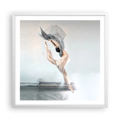 Pôster em moldura branca - Na exultação da dança - 60x60 cm