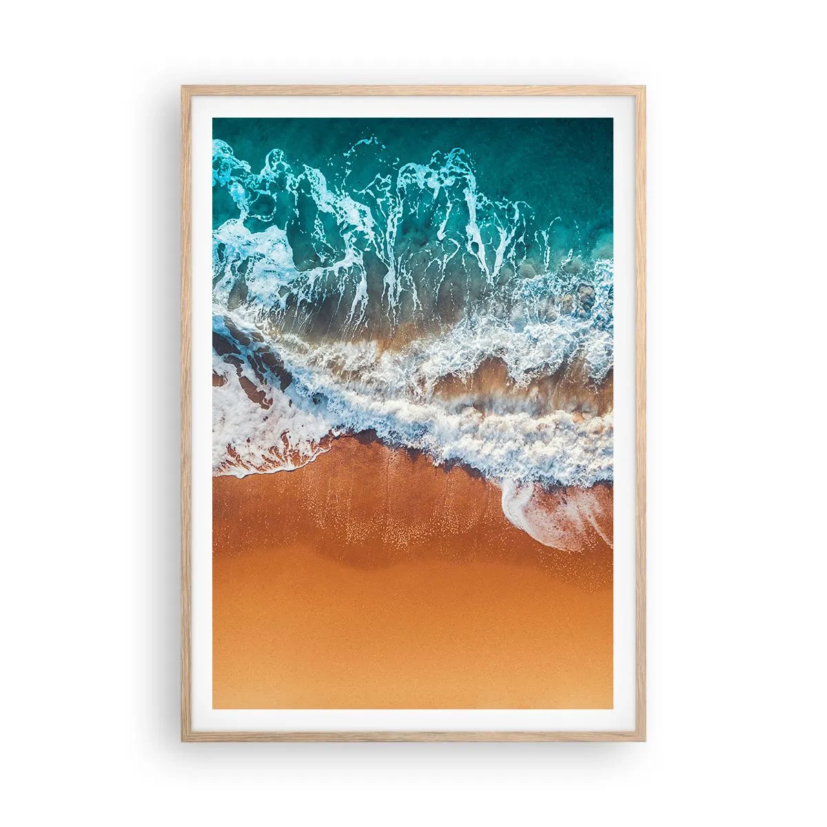 Pôster com moldura de carvalho claro - Sempre em par - 70x100 cm