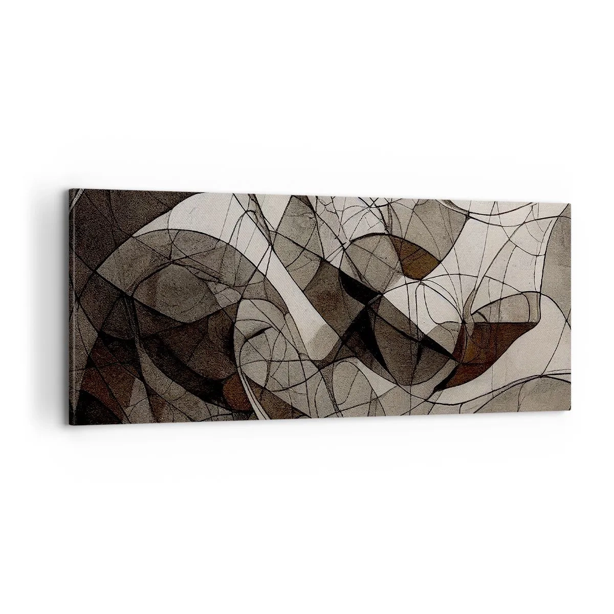 Quadro em tela - Circulação das cores da terra - 100x40 cm