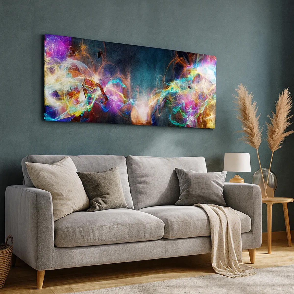 Quadro em tela - Com alegria contra a escuridão - 30x30 cm