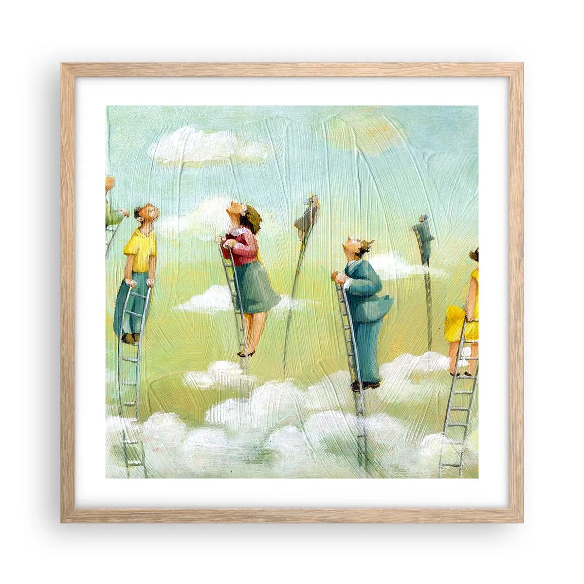 Pôster com moldura de carvalho claro - Por trás do seu sonho - 50x50 cm
