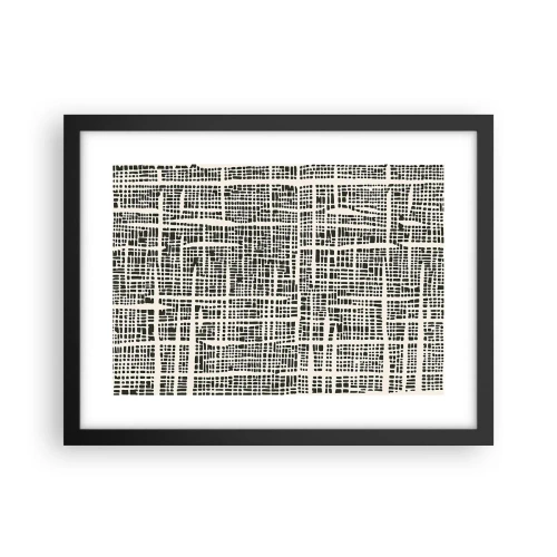 Pôster com moldura preta - Uma composição tecida - 40x30 cm