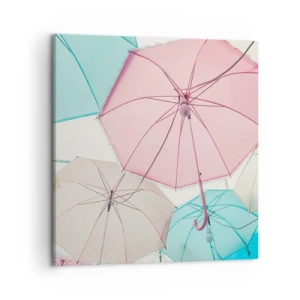 Quadro em tela - Às vezes sol, às vezes chuva - 50x50 cm