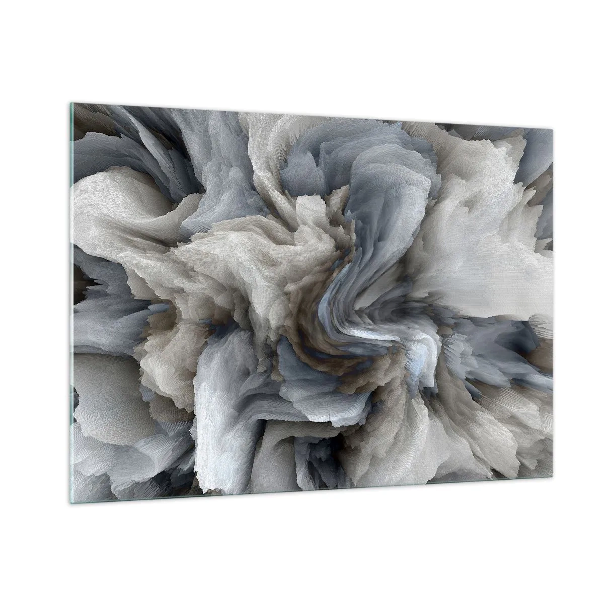 Quadro em vidro - Pedra e flor - 100x70 cm