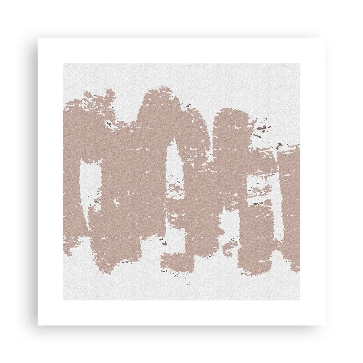 Pôster - Abstração em rosa suave - 40x40 cm