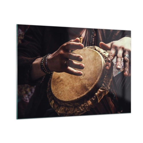 Quadro em vidro - No ritmo do coração - 100x70 cm