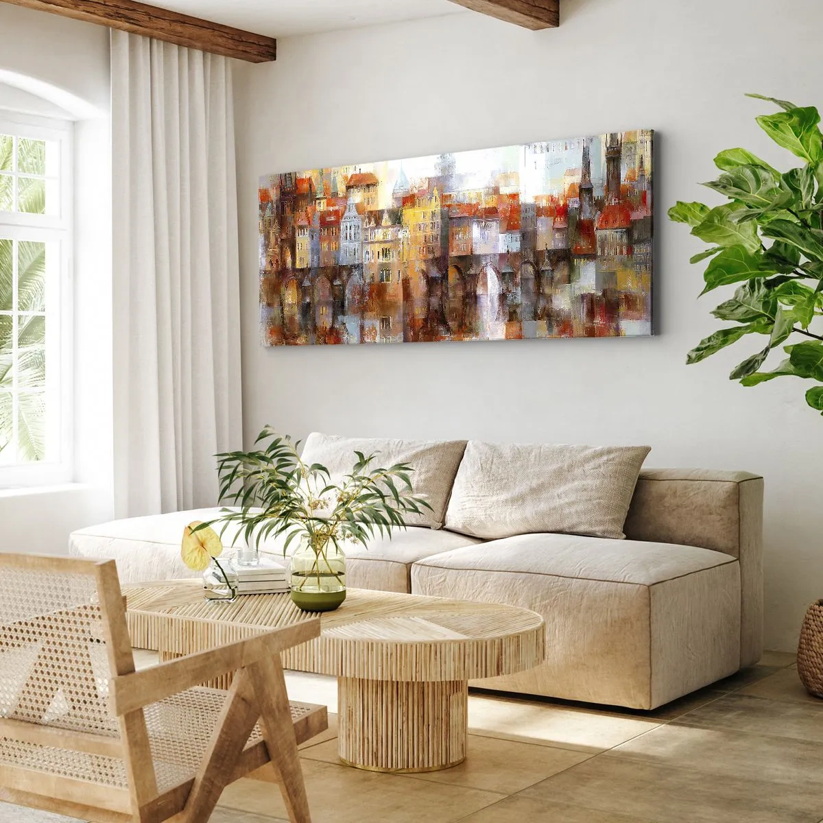Quadro em tela - Debaixo da ponte também é bonito - 100x40 cm
