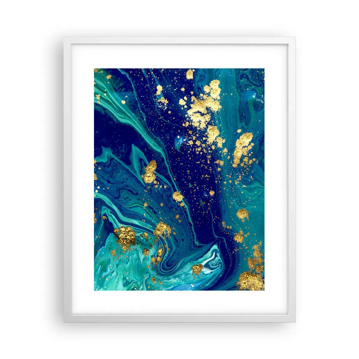 Pôster em moldura branca - Flocos de sol  - 40x50 cm