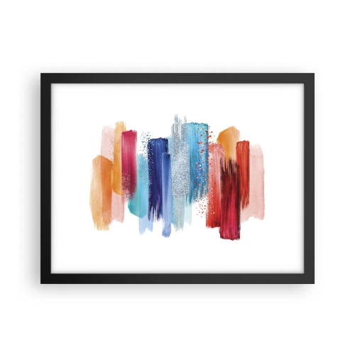 Pôster com moldura preta - Para cima e para baixo - 40x30 cm