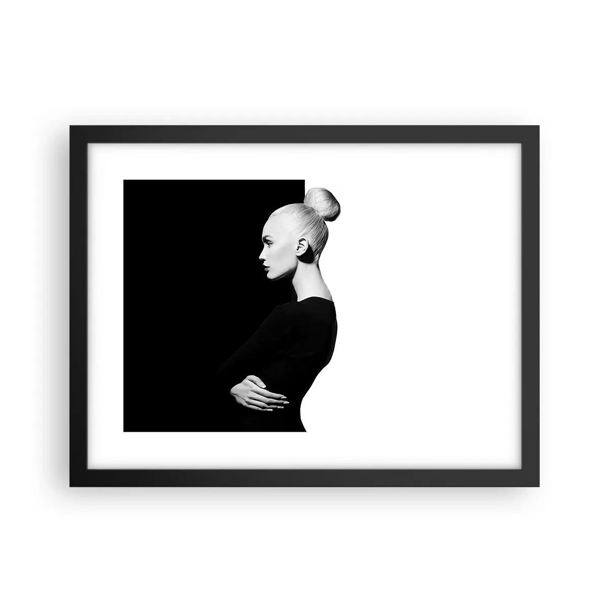 Pôster com moldura preta - Simplesmente mulher - 40x30 cm