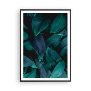 Pôster com moldura preta - Verde em si - 70x100 cm