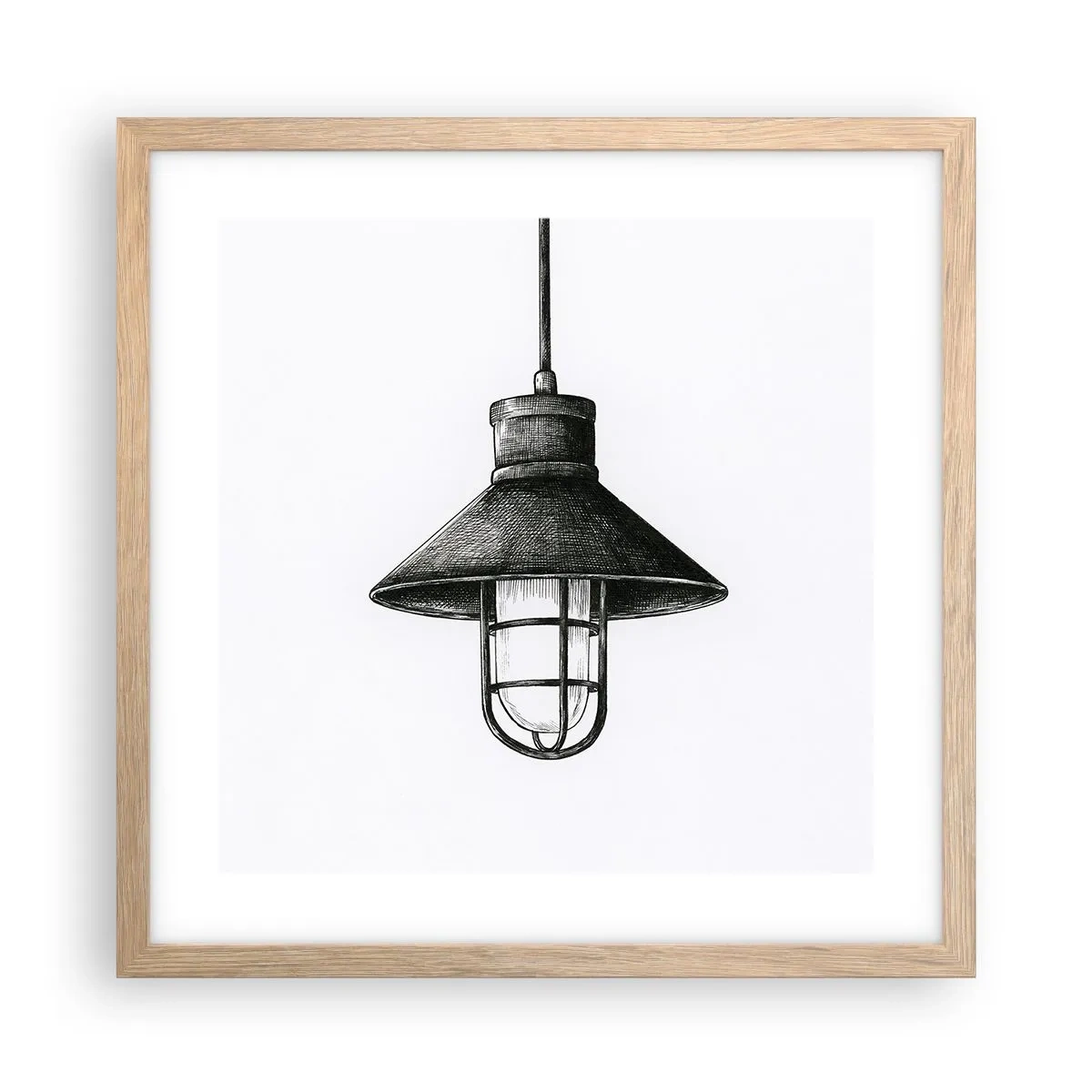 Pôster com moldura de carvalho claro - Como antigamente… - 40x40 cm