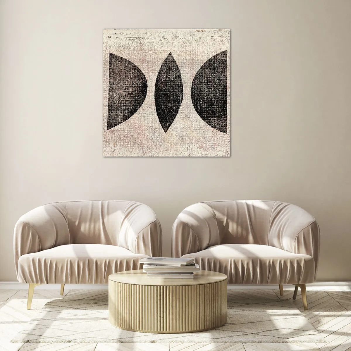 Quadro em vidro - Abstração étnica - 40x40 cm