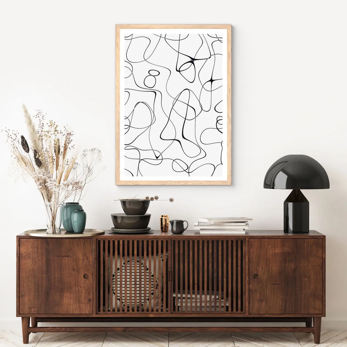 Pôster com moldura de carvalho claro - Os caminhos da vida, as vicissitudes do destino - 40x50 cm