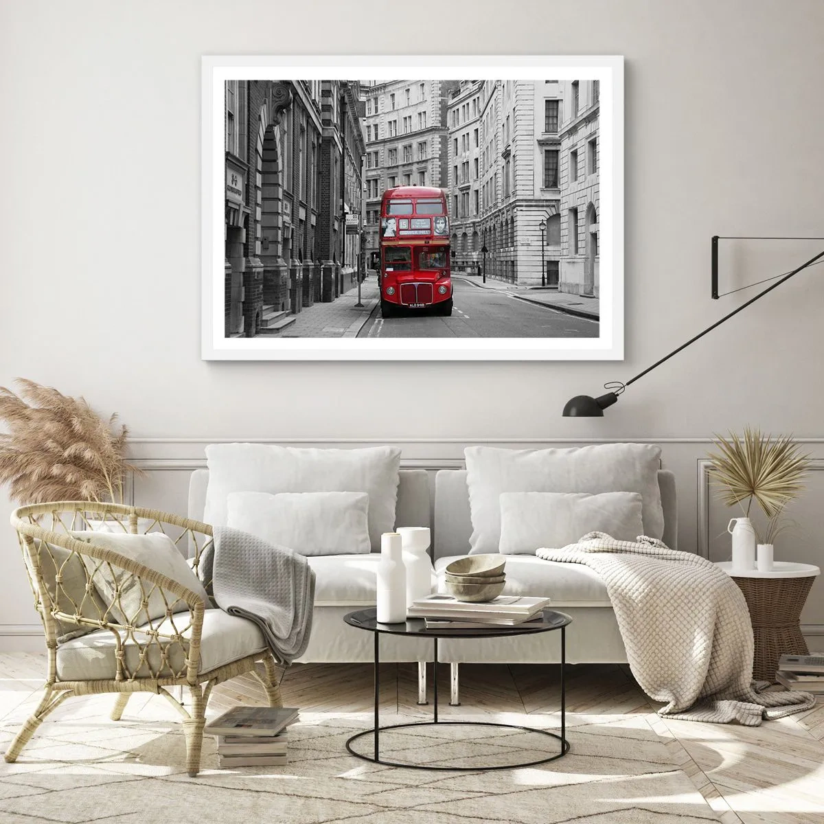 Pôster em moldura branca - A vida quotidiana não deve ser cinzenta - 100x70 cm