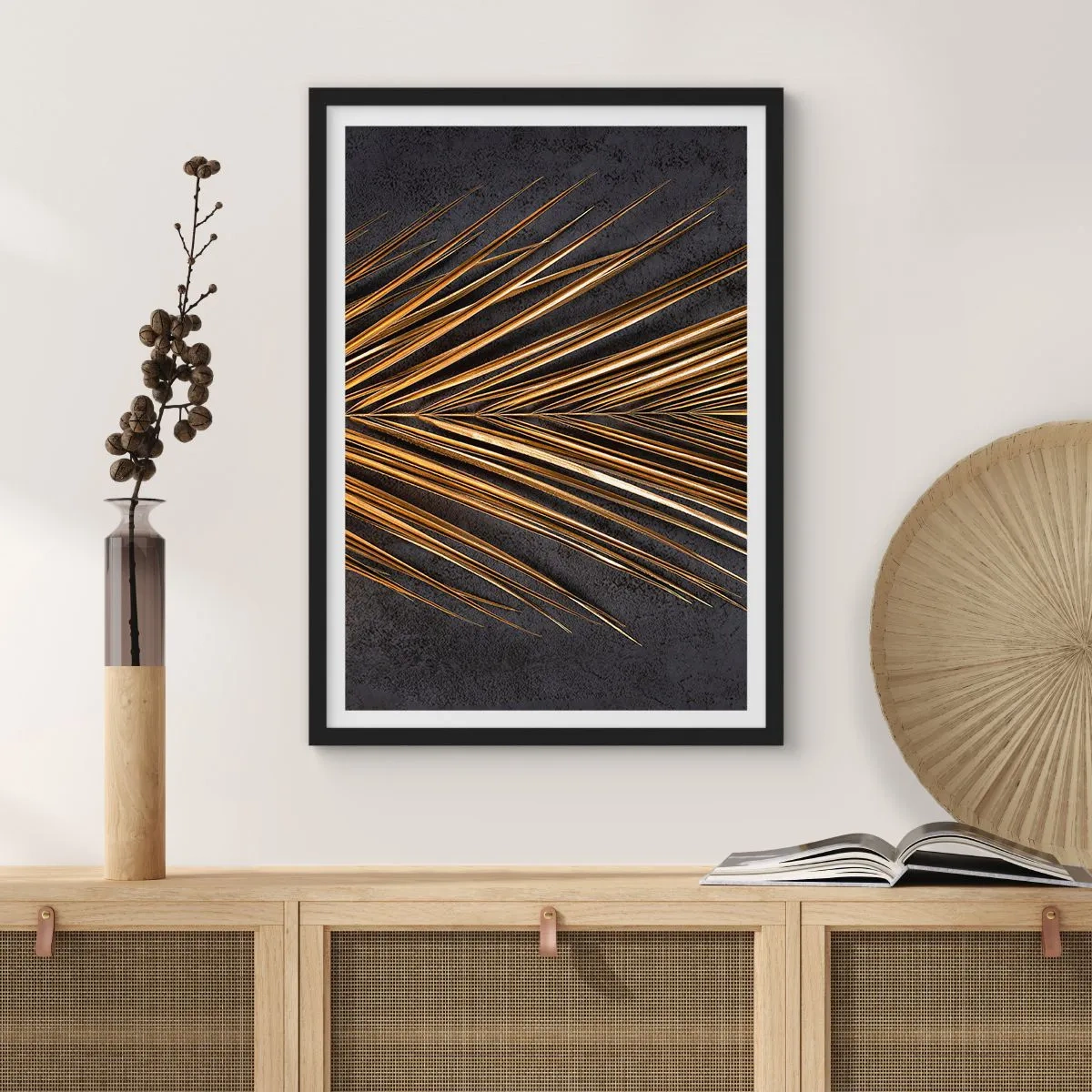 Pôster com moldura preta - Ouro dos trópicos - 61x91 cm