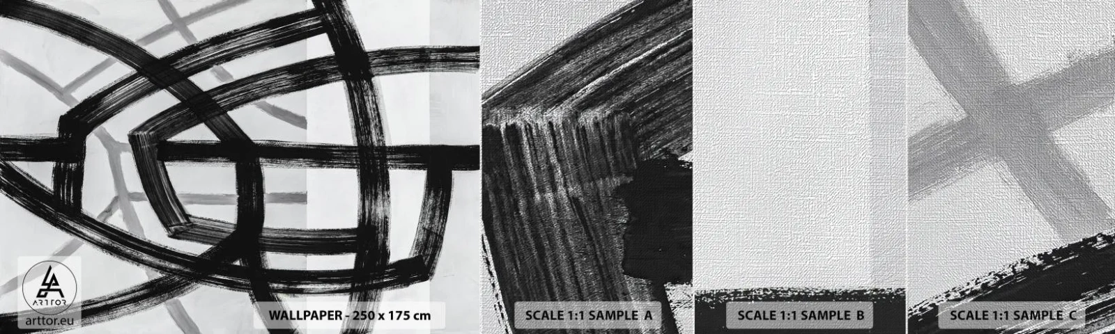Amostra de papel de parede Premium Canvas - Profundidade de construção - Traços, Pedaço, Moderno - 100x30 cm