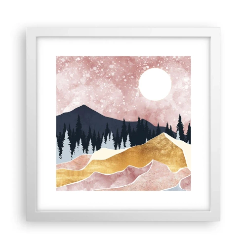 Pôster em moldura branca - Ronda Noturna - 30x30 cm