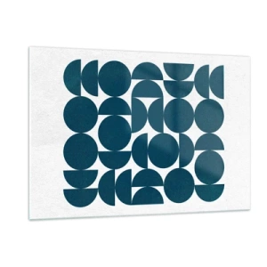 Quadro em vidro - Círculos e semicírculos - 120x80 cm