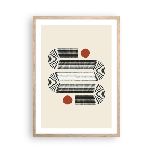 Pôster com moldura de carvalho claro - Do início ao fim - 50x70 cm