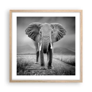 Pôster com moldura de carvalho claro - O anfitrião dá as boas-vindas - 50x50 cm