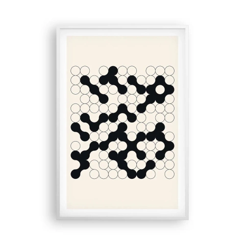 Pôster em moldura branca - Jogo chinês – variação - 61x91 cm