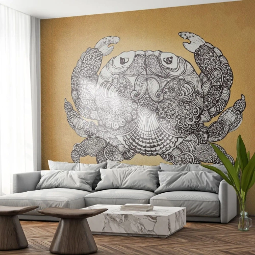 Papel de Parede Premium Sand - Contos do Sr. Caranguejo - Caranguejo, Animais, Desenho - 200x140 cm