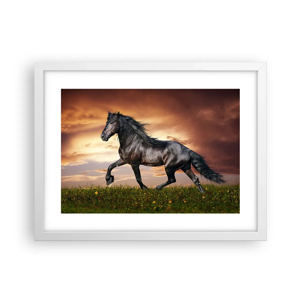 Pôster em moldura branca - O Príncipe Negro - 40x30 cm