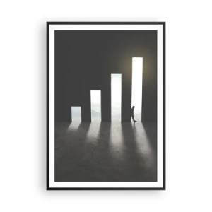 Pôster com moldura preta - Sucesso – impressão - 70x100 cm