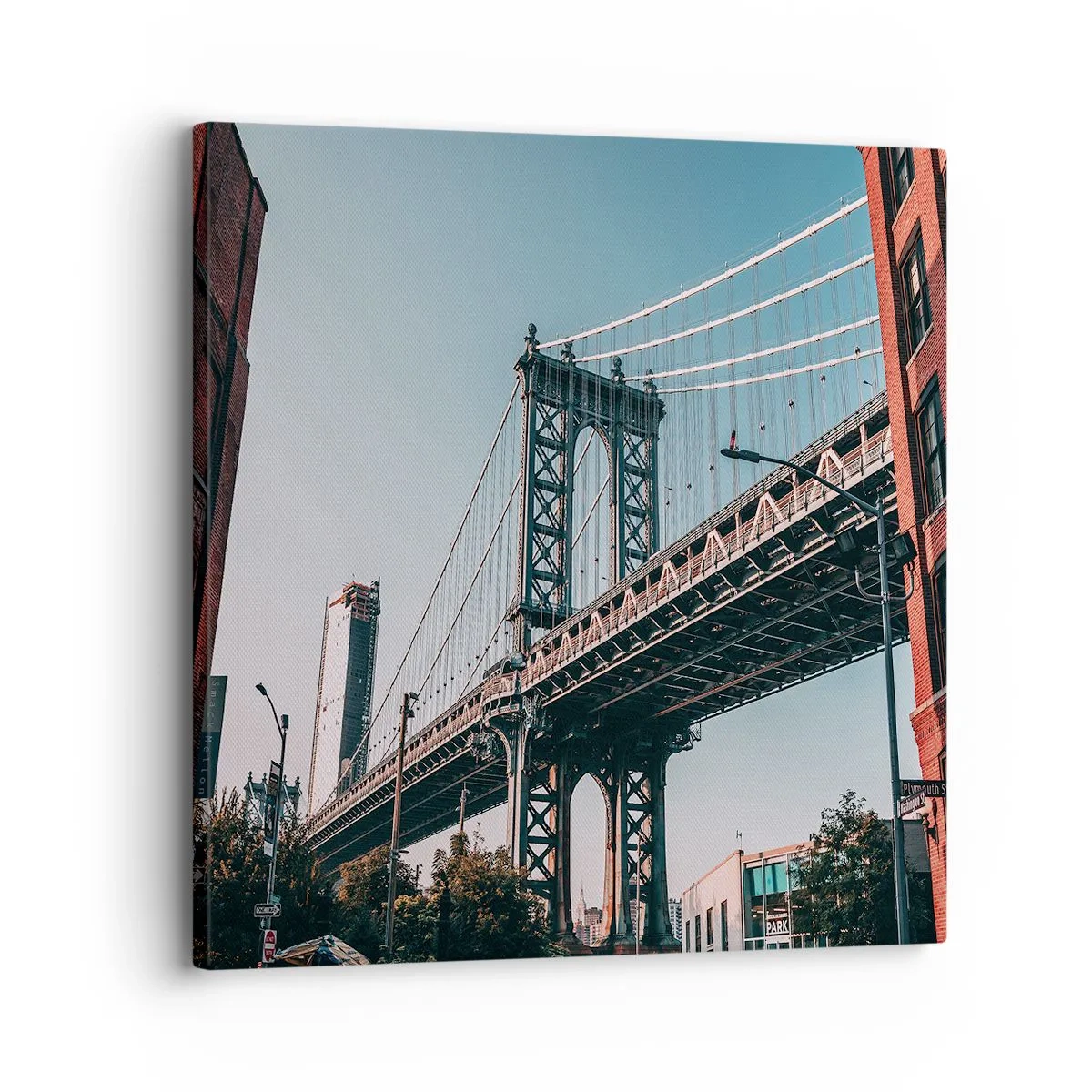 Quadro em tela - Sobre as ondas da cidade - 30x30 cm