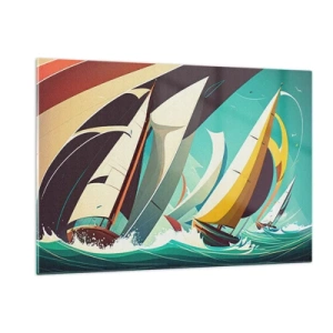 Quadro em vidro - Boa sorte com os elementos - 120x80 cm