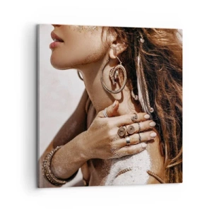 Quadro em tela - A rainha da praia selvagem - 60x60 cm