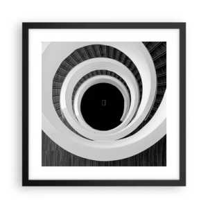 Pôster com moldura preta - Ao âmago - 40x40 cm