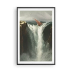 Pôster com moldura preta - Um aviso da vida - 61x91 cm