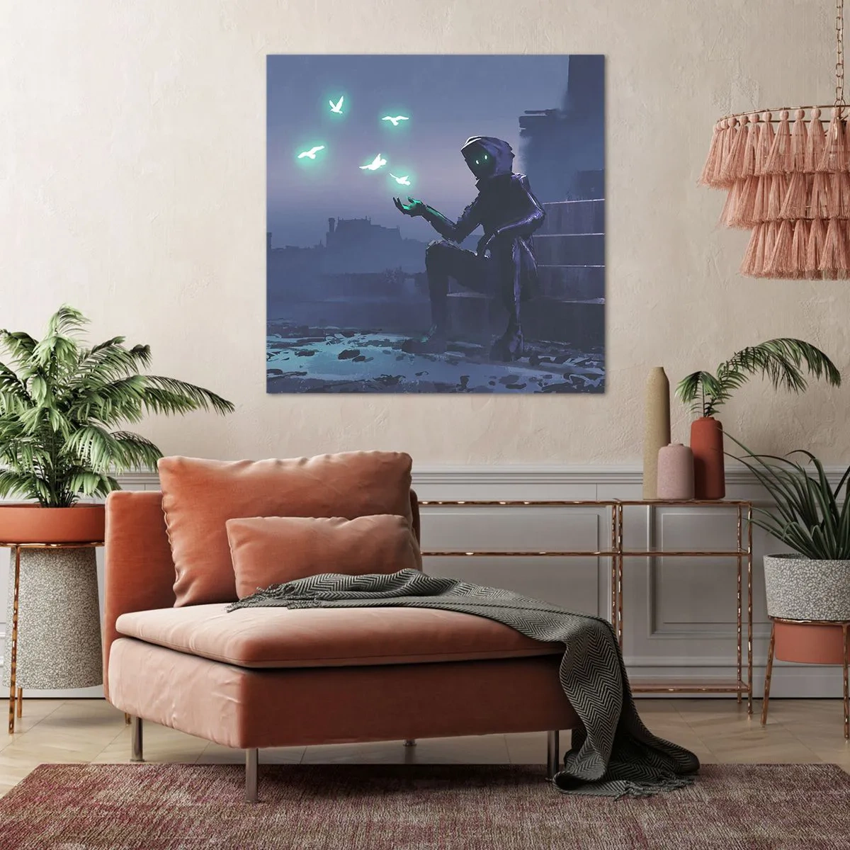 Quadro em tela - A vida vai voltar - 70x70 cm