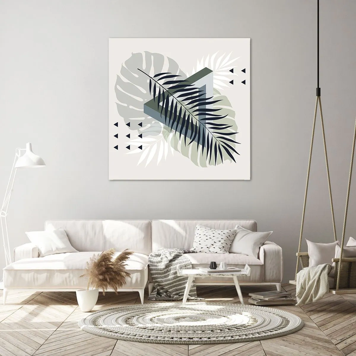 Quadro em tela - Natureza e geometria – duas ordens? - 60x60 cm