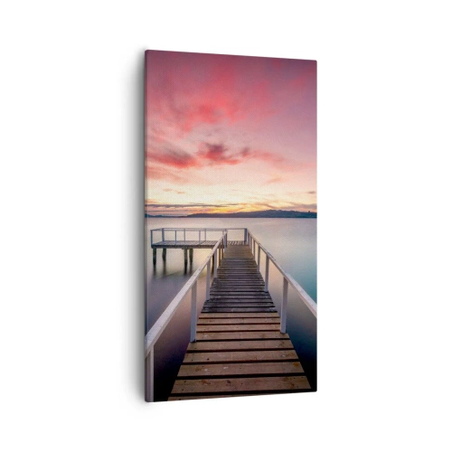 Quadro em tela - A chama suave da noite - 55x100 cm